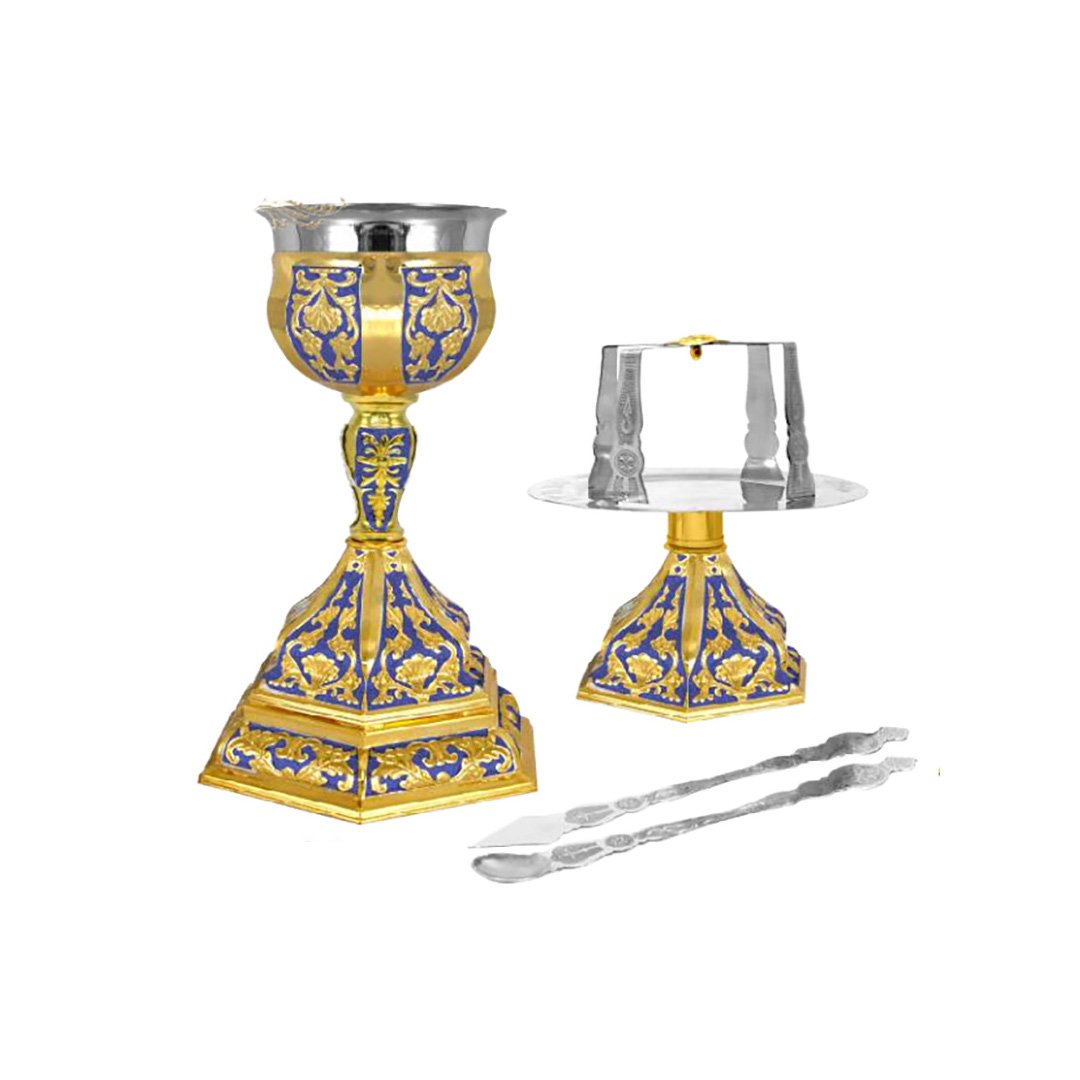 Chalise set 1000ml Enamel Blue